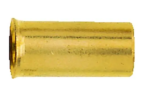 Goldfarbene Stützhülse aus Metall, geeignet zur Verbindung von Rohren, hergestellt von IMI Hydronic Engineering. Das Produkt hat einen zylindrischen Körper und ist glatt.